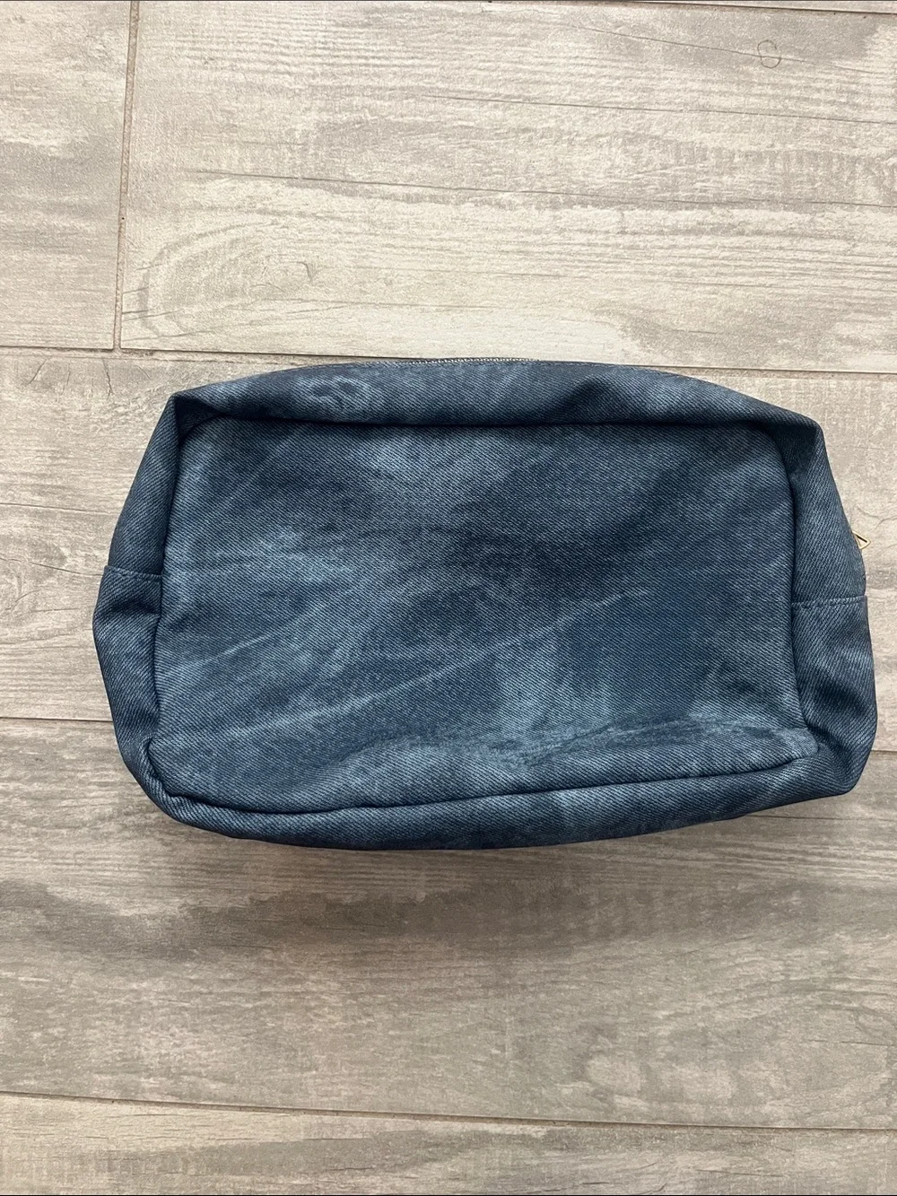 Navy Embroidered 'TRAVEL' Cosmetic Pouch - Multicolor Accent